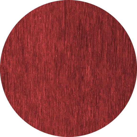 Ahgly Company Indoor Round Abstract Red Modern Area Rugs, 6' Round