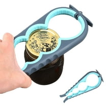Pitjeck Jar Opener for Weak Hands, Seniors with Arthritis, Bottle Opener to Remove Stubborn Lids, Mutil Can Opener Gripper for Anyone with Low Strength (Blue and Grey)