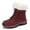 Red, variant on Women's Boots Thermal Footwear Insulated Mid Calf Warm Hiking Lined Boots for Outdoor Ladies