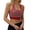Burgundy, variant on Sleeveless Women Slim Fit Striped Print Racerback Ribbed Sport Yoga Bras