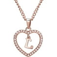 thumbnail image 1 of Pendant Necklace Rhinestone Heart Letter Decor Charm Necklace Drop Necklace, 1 of 10
