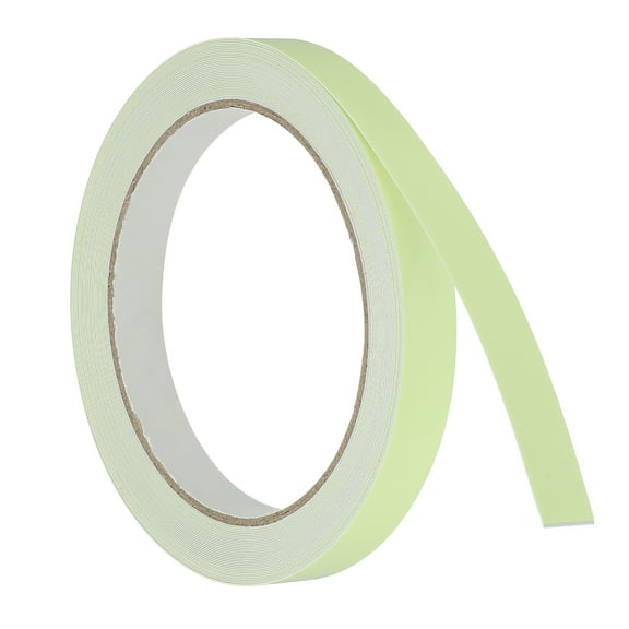 Uxcell 0.5 inch x 33 feet Neon Gaffer Cloth Tape, 1 Roll Fluorescent Adhesive Tape Black Light Glow Tape, Yellow