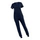 thumbnail image 1 of Conjunto de uniforme médico para mujer, top y pantalón deportivo, duradero, cuello en V, elástico y atlético, para enfermera Azul oscuro, 1 of 9