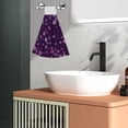 thumbnail image 5 of Zufioo Purple Snow Flakes Print Coral Fleece Velcro Hand Towel, Hangable Absorbent Hand Towel, Suitable for Kitchen, Bathroom Household Items, 5 of 7