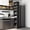 Black, variant on Jopath 7 Tier Pull-Out Multi-Tier Storage with Handle and Wheels, Single-Sided Open Shelf Multi-Functional Storage for Kitchen Living Room Narrow Spaces White