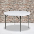 thumbnail image 2 of Bowery Hill 48 Inch Round Granite Folding Table in White, 2 of 5