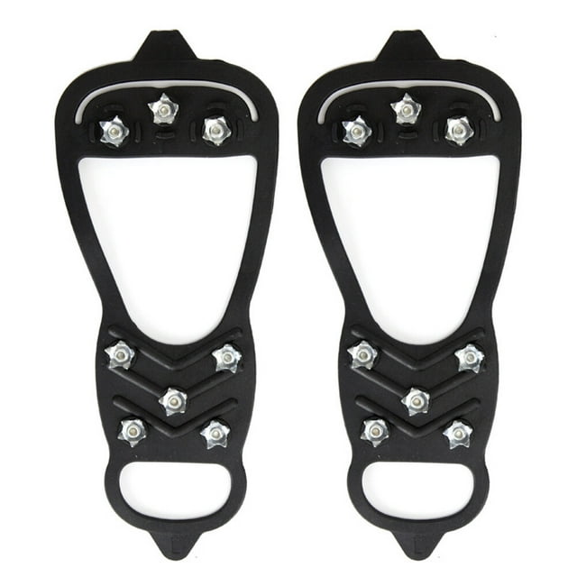 Crampones de nieve antideslizantes de 8 dientes, agarre para hielo, cadena para calzado, funda de silicona