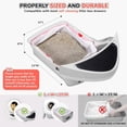 thumbnail image 2 of 40 Count Thicken  Litter Box Liners Compatible With Automatic  Litter Box and Litter Box Robot 4 and 3,Heavy Duty Drawstring Kitten Litter Drawer Liners Disposable 25" x 16", 2 of 5