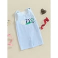 thumbnail image 3 of Newborn Baby Boy Girl 1st Birthday Golf Outfits Sleeveless Stripe Tank Romper Embroidery Jumpsuit Summer Clothes, 3 of 8