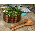 thumbnail image 3 of Kalmar Home Extra Large Acacia Wood Salad Bowl with 2 Serving Utensils, Brown, 3 of 4