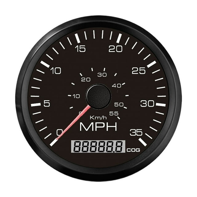85mm British Style GPS Speedometer Digital Drive Direction 35MPH 60 MPH 80 MPH Red Yellow Backlight For Car Motorcycle Universal ,High Precision