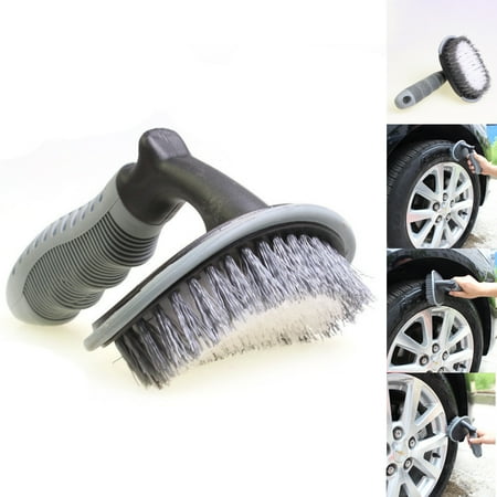

Goory Multifunction Detailing Brush T-shaped Mats Stiff Bristle Cleaning Car Wheel Tire Easy Reach Rim Window