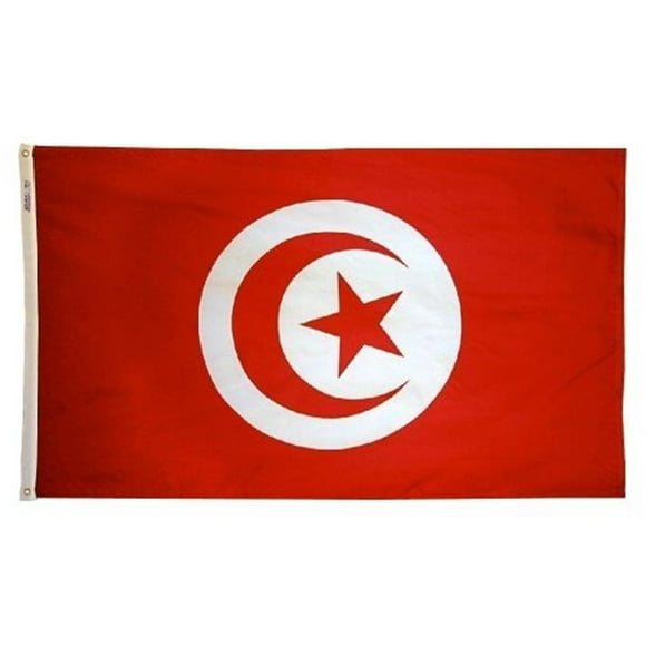 Drapeau Nyl-Glo Tunisie de 2 Pi X 3 Pi