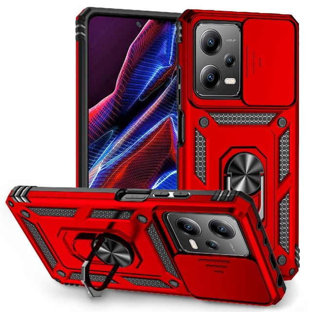 Estuche GANGXUN para Xiaomi Redmi Note 12 Pro 5G, soporte giratorio 360°, estilo mecánico y magnético