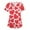 Wine, variant on Womens Valentine's Day Scrub Top Cute Heart Print Short Sleeve Nurse Working Uniforms Valentine's Day Soft Stretchy Holiday Scrub T Shirts