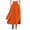 Orange, variant on Bohemian Maxi Skirt for Women Elastic High Waist Side Slit Irregular Hem Flowy Long Skirt with Pockets