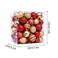 thumbnail image 2 of LSLJS Christmas Tree Ball Ornaments Gift Box Set, 50 Pcs Red & Gold Shatterproof Glitter Multi-Style Hanging Ball Bauble Sphere,Christmas Decorations, Christmas Theme Pendant for Wedding Party, 2 of 8