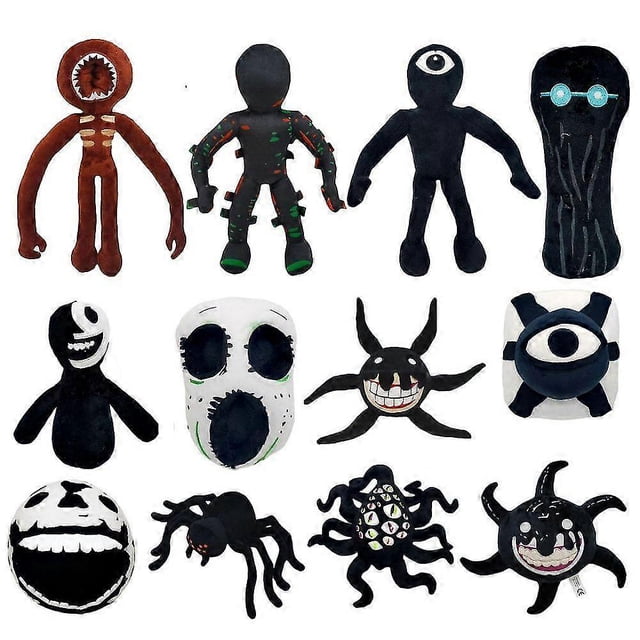 Figuras de Roblox de Doors, juguetes de peluche, monstruos, juegos de terror, animales de peluche, calavera blanca