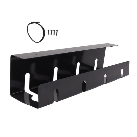 Rupoun 15.7" Steel Under‑Desk Cable Tray – 40 cm Minimalist Cable Management, Easy Install, Space‑Saving Design