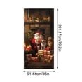 thumbnail image 3 of kladzum 2025 Christmas Door Cover Decorative Door Curtain Christmas Door Covers Vintage Christmas Decorations for House Door, Living Room Bedroom Kitchen Bathroom, 3 of 9