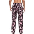 thumbnail image 3 of Uemuo Daisies Flowers Pattern Men's Wide Leg Palazzo Lounge Pants with Pockets Light Weight Loose Comfy Casual Pajama Pants-X-Large, 3 of 9