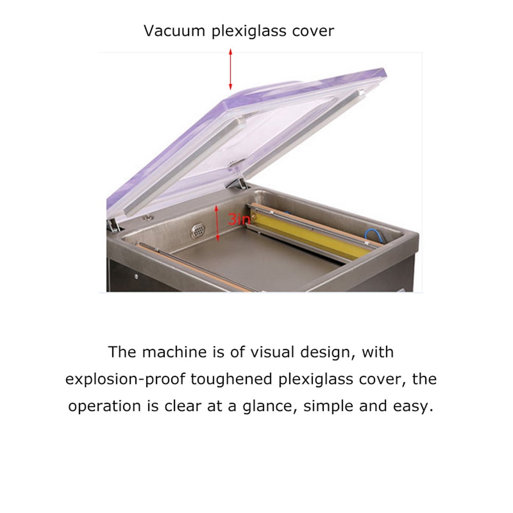 15.7 Inch Single Chamber Vacuum Packaging Sealing Machine Commercial Vacuum Sealer 110V for Food Fruit Vegetable Meat