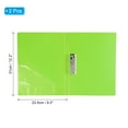 thumbnail image 2 of Uxcell 9.3x12.2" Punchless Binder Clamp, 2 Pcs Plastic Single Strong Clip Binder Sheet File Folder Protector, Green, 2 of 5