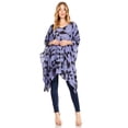 thumbnail image 5 of Sakkas Adalwin Desert Sun Lightweight Circle Ponch Tunic Top Blouse W / Embroidery - 36-Blue - One Size, 5 of 5