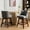 Gray, variant on Gray Fabric 360 - degree Swivel Barstools Set of 2, 26'' H Seat Height / Soft Foam Filler for Comfortable Extended Sitting