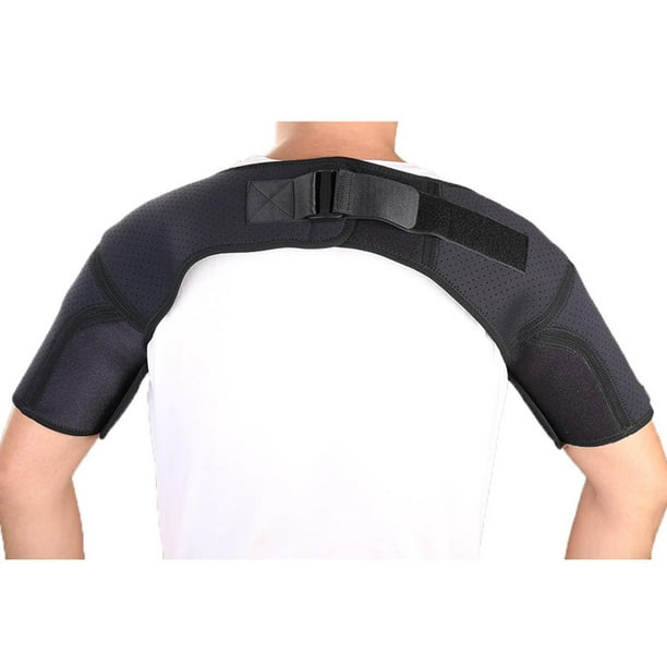 Adjustable Double Shoulder Brace Compression Wrap for Tendonitis,  Dislocation, 