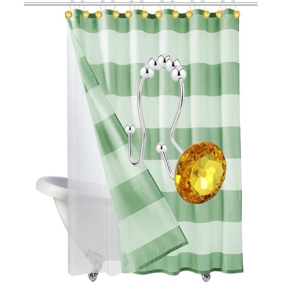 maoyanNo Hooks Needed Waterproof Shower Curtain Liner PEVA 71" x 74" Hookless for