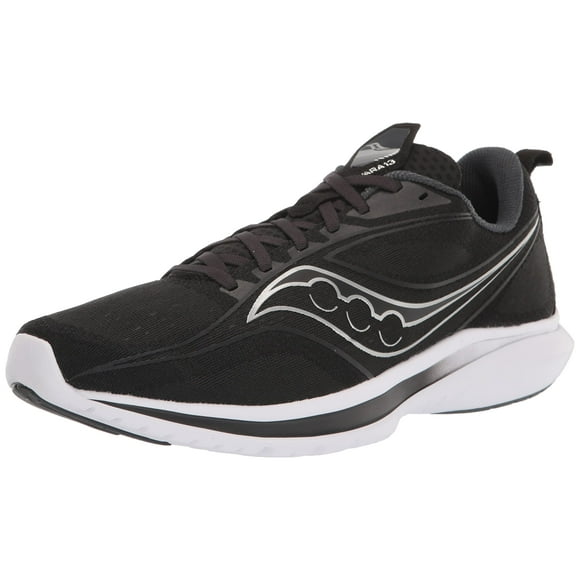 Saucony Men's Kinvara 13 Running Shoe, Black/Silver, 12 Wide