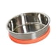 thumbnail image 2 of Comedero de acero inoxidable para perros y mascotas, plato de agua, suministros de alimentación con base antideslizante. Naranja, 2 of 9