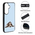 thumbnail image 2 of WIRESTER Shockproof Soft Rubber Cover Case for Samsung Galaxy S26 6.3" 2026, Basset Hound Dog Lying Down Looking Up On Light Blue Background, 2 of 5