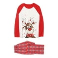 thumbnail image 2 of Family Christmas Matching Pajamas, Dad Mom Kid Baby Cartoon Plaid Sleepwear Homewear Sets, 2 of 6