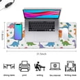 thumbnail image 5 of Long Mouse Pads for Desk,White Cartoon Dinosaurs Cacti Pattern Desk Mats on Top Of Desks, Desk Mouse Pad Extra Large with 3mm Non-Slip Base and Stitched Edge for Gaming,Office,Work,Home 31.5"x11.8", 5 of 6