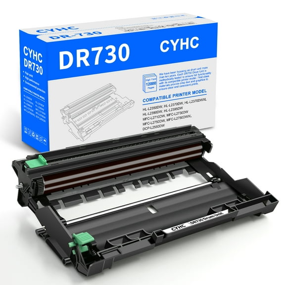 CYHC Compatible Drum Unit Replacement for Brother DR730 DR-730 for HL-L2395DW MFC-L2710DW MFC-L2750DW DCP-L2550DW HL-L2370DW HL-L2390DW 1 Pack (Drum Unit only, NOT Toner)