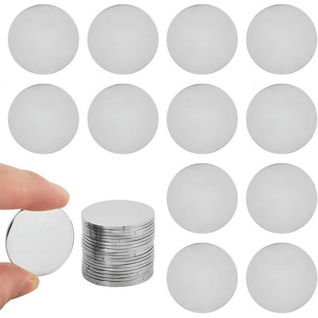 Stainless Steel Disc Metal Round Circle Plate Engraving Stamping Blank Flat Round Undrilled Blank for DIY Crafts Earring Bracelet Necklace Pendant Charm Jewelry Making