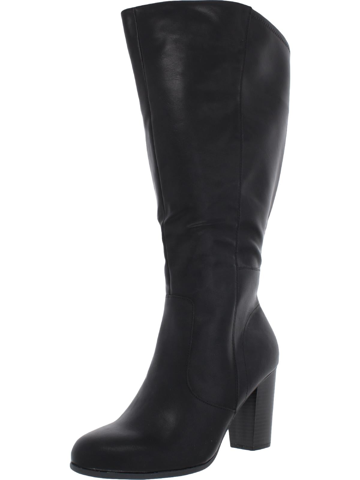 Style & Co. Womens Addyy Faux Leather Extra Wide Calf KneeHigh Boots