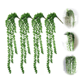 thumbnail image 2 of 4pzs Plantas Artificiales Suculentas Colgantes Cadena Perlas Malubero Verde, 2 of 5