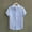 Light Blue#01, variant on Shirts for Men Short Sleeve Striped T-Shirt Summer Button Down Lapel Tops Fashion Loose Fit Lightweight Tees