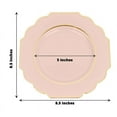 thumbnail image 7 of BalsaCircle 10 Blush 8" Disposable Baroque Plastic Dessert Plates Gold Rim, 7 of 7