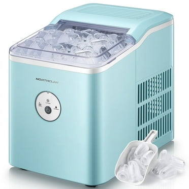 NORTHCLAN Ice Maker Countertop, 9 Bullet Ice in 5 Minutes, 30 lbs Ice in 24 Hrs, Mint Blue