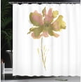 thumbnail image 3 of Ambesonne Watercolor Flower Shower Curtain, Poppy Bloom Print, 69"Wx70"L, Khaki Blush, 3 of 4