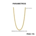 thumbnail image 2 of Cadena Collar Ajustable Torsal Acero Inoxidable Oro Mujer dorado 60 cm, 2 of 5