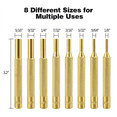 thumbnail image 2 of Roll Pin Punch Set, Punch Removing Repair Tools, Including Brass Pin Punches, Steel Pin Punches with Storage Pouch, 2 of 7