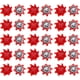 thumbnail image 1 of 40 Piezas Reemplazos de clavos de zapatos de golf, Zapatos de golf antideslizantes Puntas de pinchos, tacos de golf con rosca de metal, tacos de golf fáciles de cambiar, rojo y gris, 1 of 5