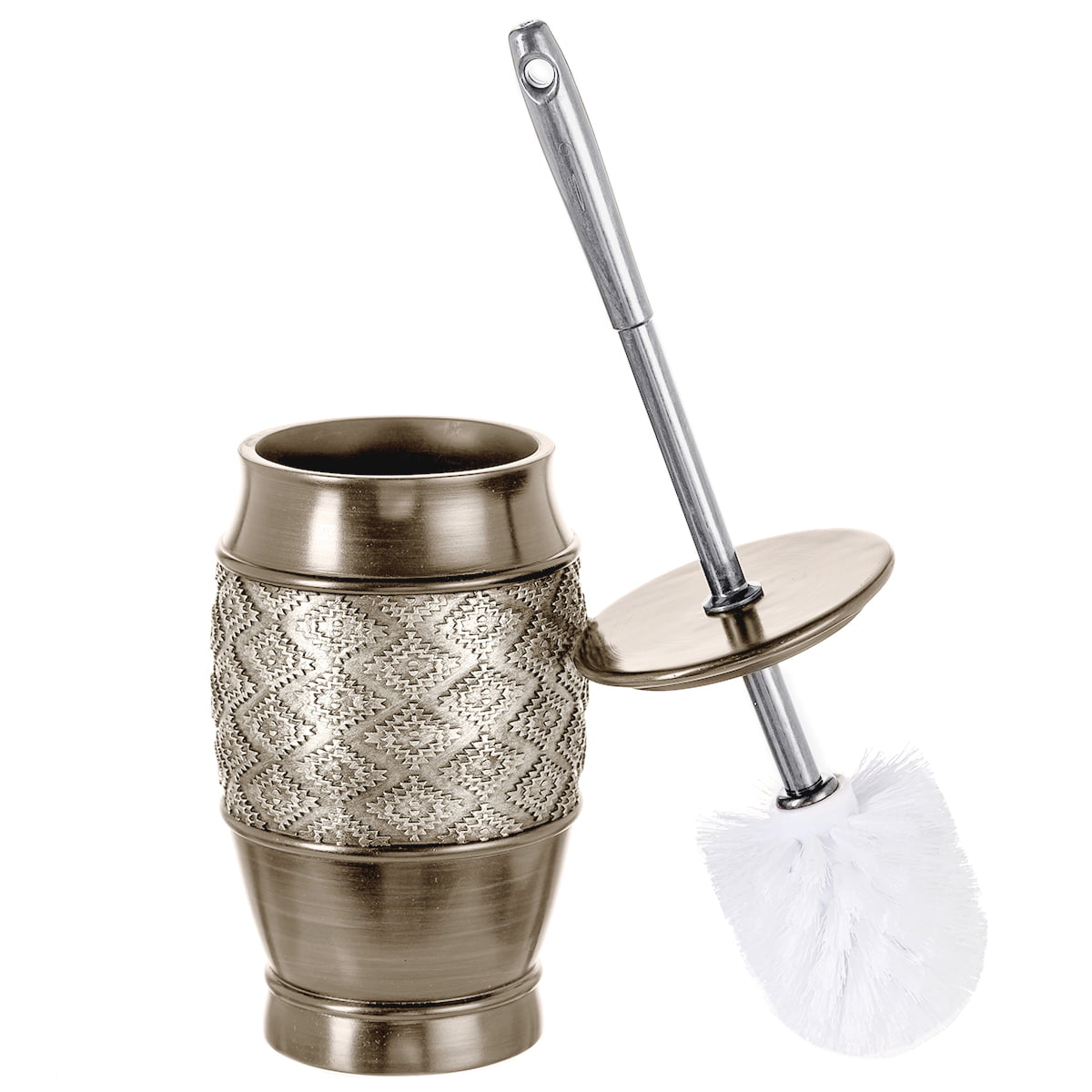 Relaxdays Stainless Steel Approx 73 x 21.5 x 27.5 cm Modern Roll Toilet Brush in Hygenic Plastic Holder Metal Black 27.5x21.5x73 cm Square Free-Standing Butler 