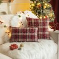 thumbnail image 1 of Funda de almohada de algodón y poliéster con cuadros rojos navideños para sofá de sala de estar, funda de cojín de estilo moderno, 1 of 1