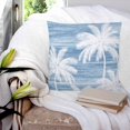 thumbnail image 3 of Pillow Covers 20x20 Set of 2, Summer Palm Trees Square Throw Pillow Covers for Couch/Sofa/Living Room, Tropical Blue Shabby Abstract Art Beach Decorative Soft Pillowcases for Couch Throw Pillows, 3 of 7